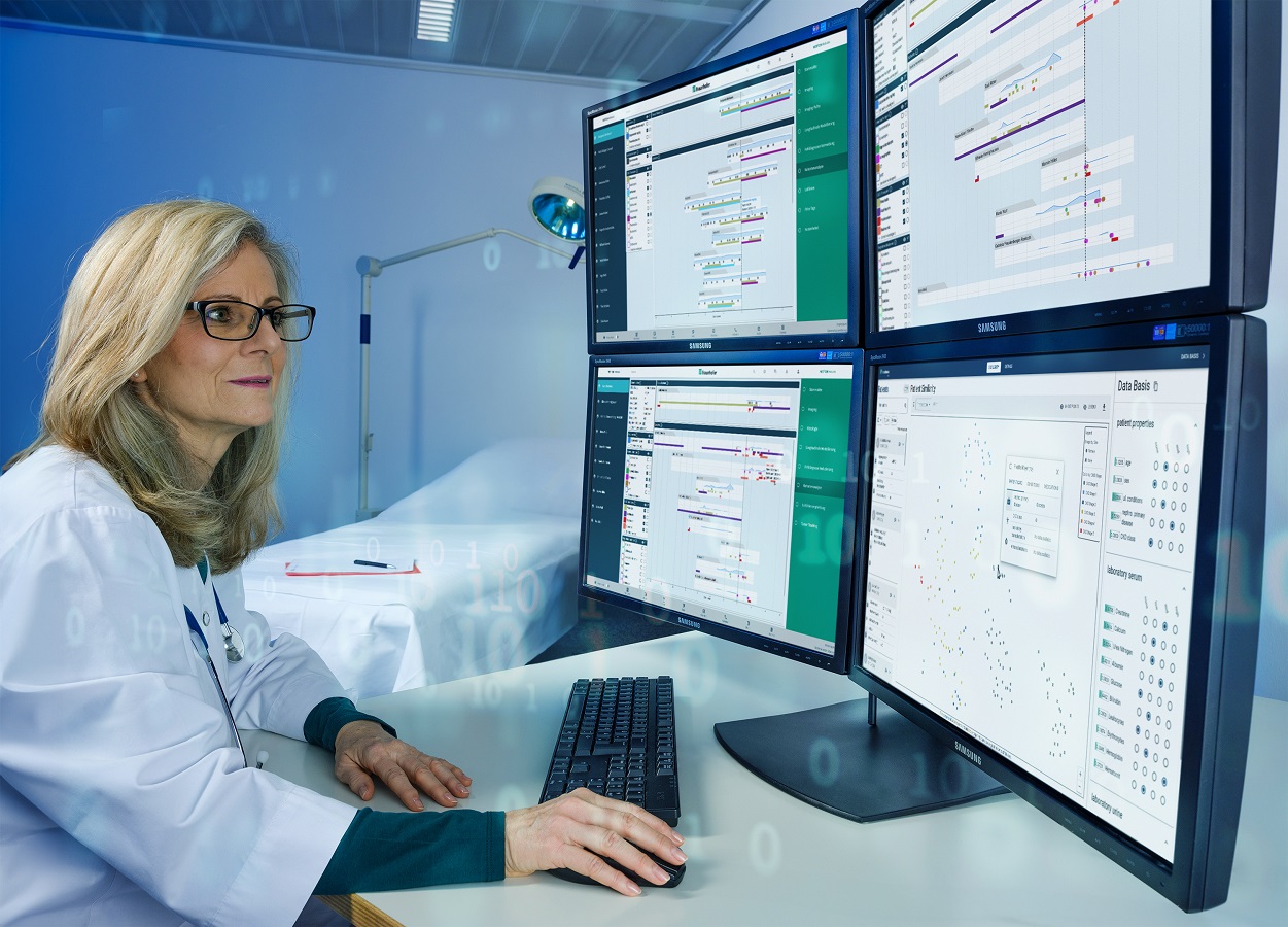 DMEA 2024 - Fraunhofer IGD: visuell-interaktives Tool zur PatientInnen-Kohortenanalyse (Die Bildrechte liegen bei dem Verfasser der Mitteilung.) DMEA 2024 - Fraunhofer IGD: visuell-interaktives Tool zur PatientInnen-Kohortenanalyse (Die Bildrechte liegen bei dem Verfasser der Mitteilung.)