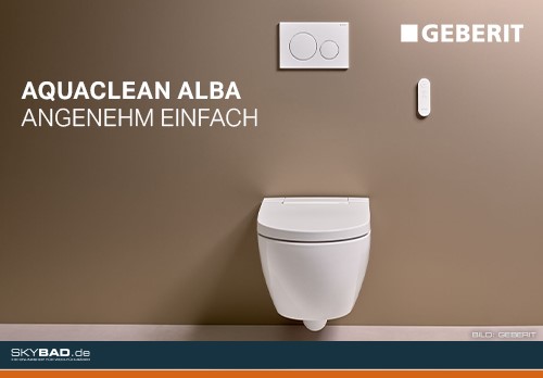 Geberit AquaClean Alba (Die Bildrechte liegen bei dem Verfasser der Mitteilung.) Geberit AquaClean Alba (Die Bildrechte liegen bei dem Verfasser der Mitteilung.)