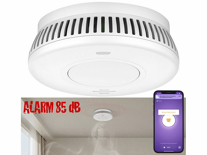 VisorTech WLAN-Rauchwarnmelder RWM-220.app mit integrierter 10-Jahres-Batterie, 85 dB, www.pearl.de (Die Bildrechte liegen bei dem Verfasser der Mitteilung.) VisorTech WLAN-Rauchwarnmelder RWM-220.app mit integrierter 10-Jahres-Batterie, 85 dB, www.pearl.de (Die Bildrechte liegen bei dem Verfasser der Mitteilung.)
