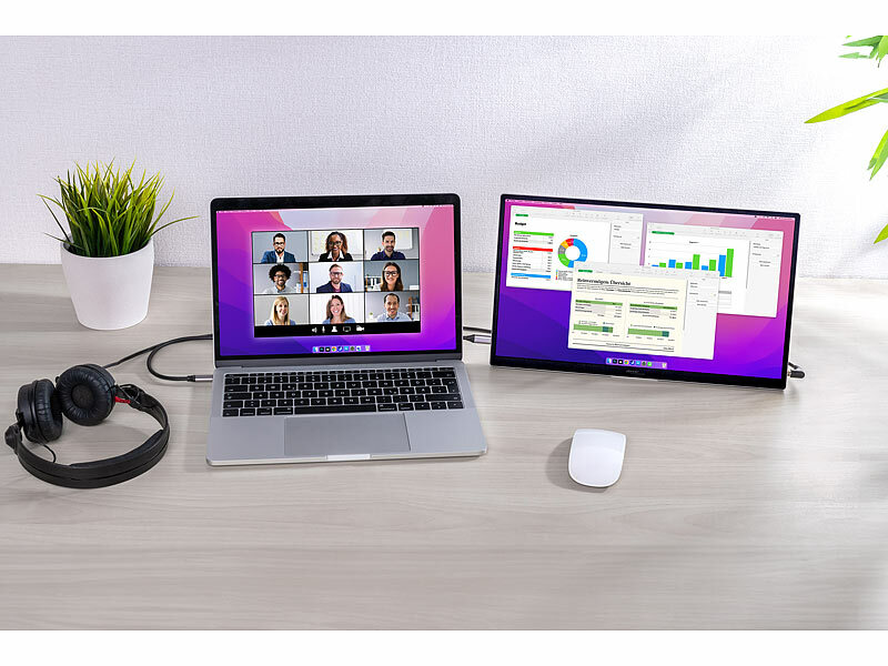 auvisio Mobiler/tragbarer 15,6"/39,6 cm-IPS-Superslim-Monitor EZM-220, Full HD, Metall, www.pearl.de (Die Bildrechte liegen bei dem Verfasser der Mitteilung.) auvisio Mobiler/tragbarer 15,6"/39,6 cm-IPS-Superslim-Monitor EZM-220, Full HD, Metall, www.pearl.de (Die Bildrechte liegen bei dem Verfasser der Mitteilung.)