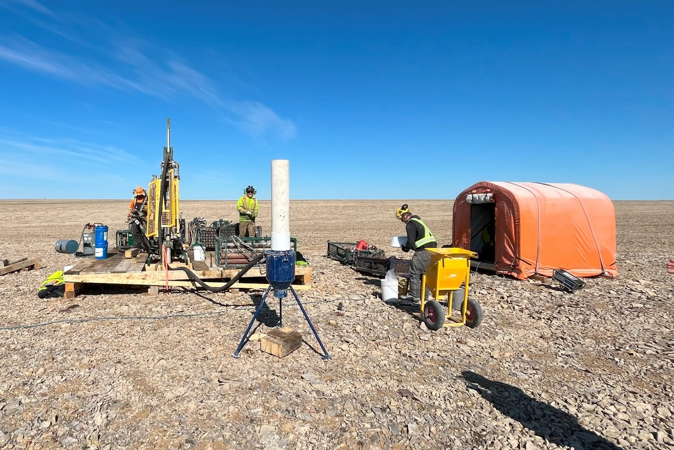 Bohrung auf Storm aus dem Jahr 2023; Quelle American West Metals Bohrung auf Storm aus dem Jahr 2023; Quelle American West Metals