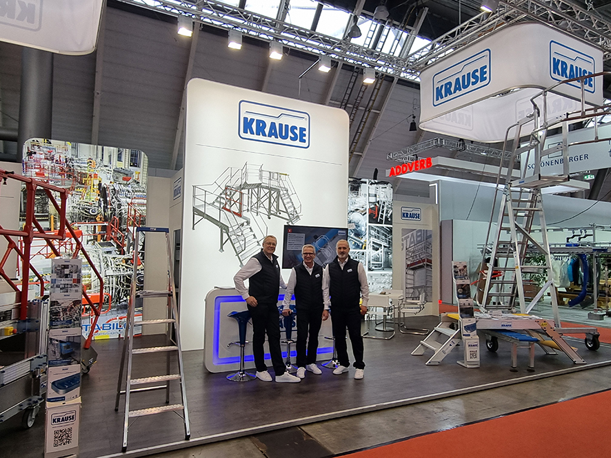 Das KRAUSE-Team am Stand der LogiMAT 2024 (Die Bildrechte liegen bei dem Verfasser der Mitteilung.)