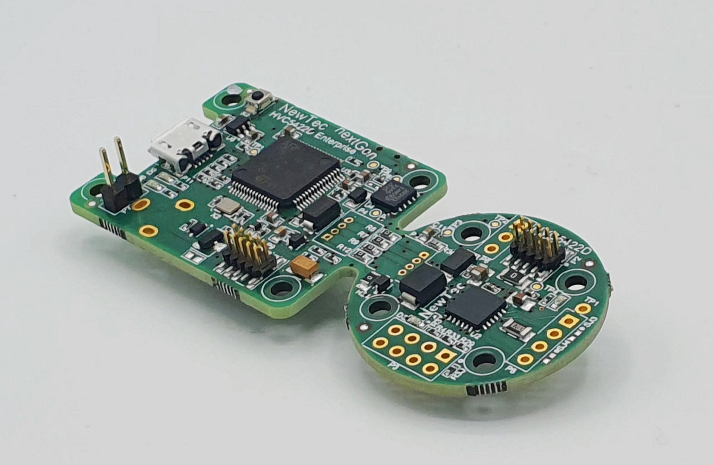 NTMicroDrive-Entwicklungsboard für HVC-5x-Controller (Die Bildrechte liegen bei dem Verfasser der Mitteilung.) NTMicroDrive-Entwicklungsboard für HVC-5x-Controller (Die Bildrechte liegen bei dem Verfasser der Mitteilung.)