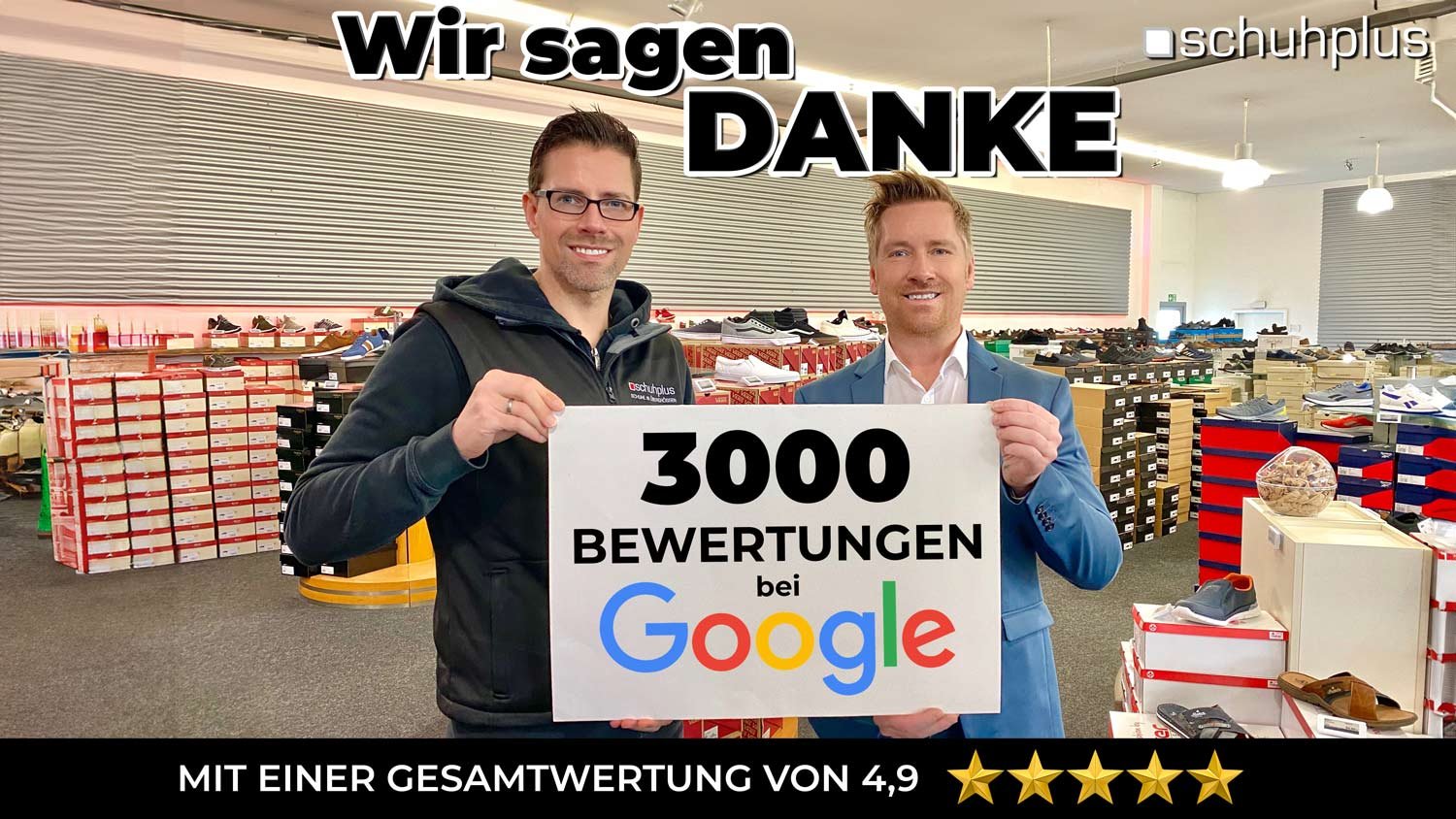 Freuen sichüber den Erfolg: Die schuhplus-Chefs und Firmengründer Georg Mahn und Kay Zimmer (v.l.) (Die Bildrechte liegen bei dem Verfasser der Mitteilung.) Freuen sichüber den Erfolg: Die schuhplus-Chefs und Firmengründer Georg Mahn und Kay Zimmer (v.l.) (Die Bildrechte liegen bei dem Verfasser der Mitteilung.)