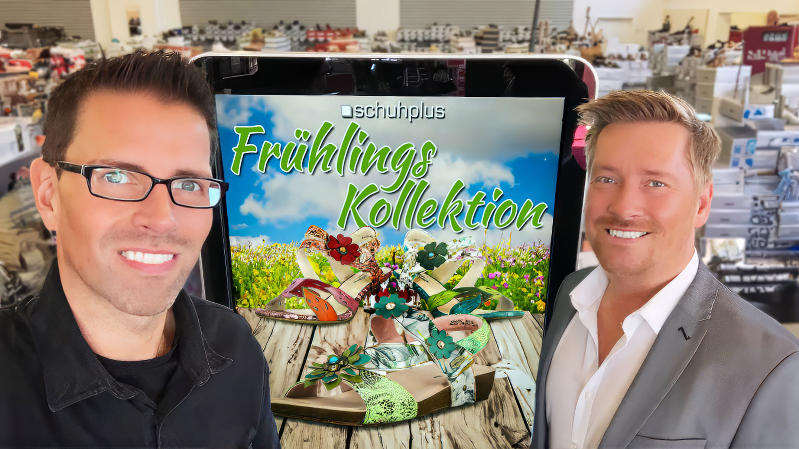 Die schuhplus-CEO Georg Mahn und Kay Zimmer (v.l.) launchen die neue schuhplus-Kollektion 2024 (Die Bildrechte liegen bei dem Verfasser der Mitteilung.) Die schuhplus-CEO Georg Mahn und Kay Zimmer (v.l.) launchen die neue schuhplus-Kollektion 2024 (Die Bildrechte liegen bei dem Verfasser der Mitteilung.)