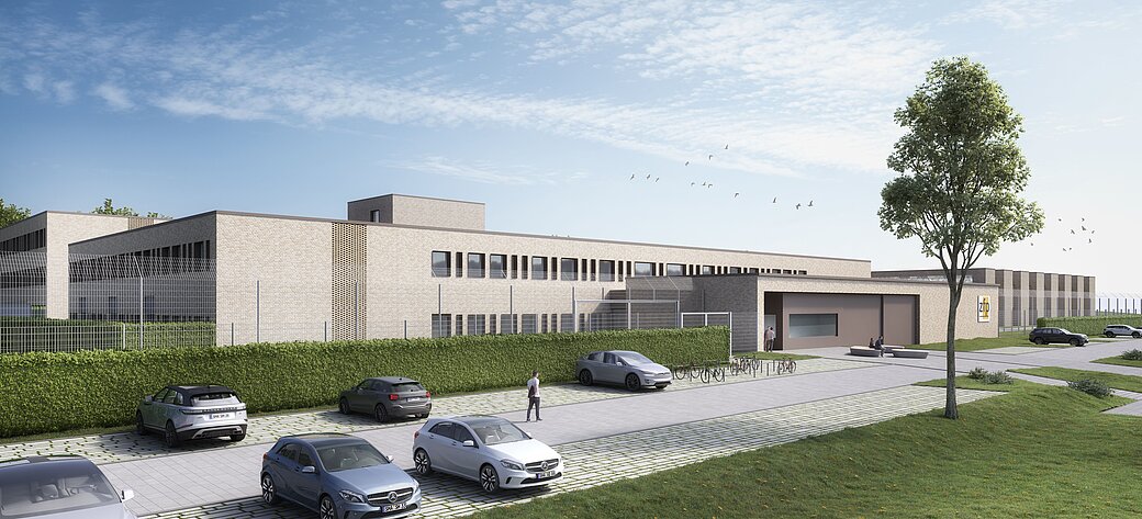 Neubau MRV Schwäbisch-Hall, Außenansicht (Visualisierung gemäßArchitektenplanung, Stand 03-2023) (Die Bildrechte liegen bei dem Verfasser der Mitteilung.) Neubau MRV Schwäbisch-Hall, Außenansicht (Visualisierung gemäßArchitektenplanung, Stand 03-2023) (Die Bildrechte liegen bei dem Verfasser der Mitteilung.)