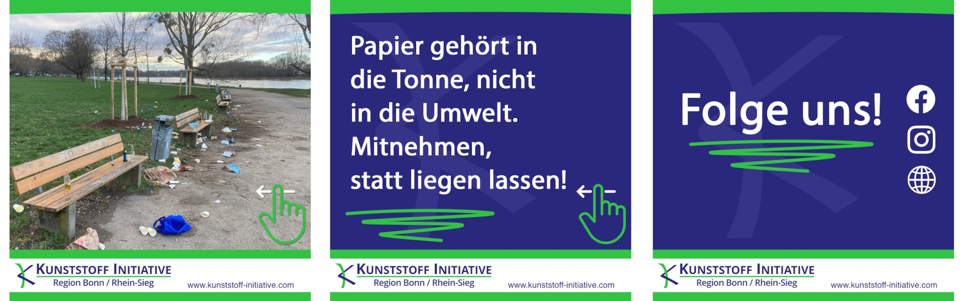 Müll in der Umwelt ist keine Frage des Materials! (Die Bildrechte liegen bei dem Verfasser der Mitteilung.)