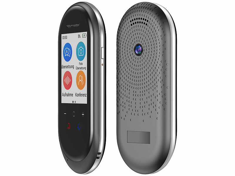 simvalley MOBILE Mobiler KI-Echtzeit-Sprachübersetzer TTL-136, 136 Sprachen, ChatGPT, www.pearl.de (Die Bildrechte liegen bei dem Verfasser der Mitteilung.) simvalley MOBILE Mobiler KI-Echtzeit-Sprachübersetzer TTL-136, 136 Sprachen, ChatGPT, www.pearl.de (Die Bildrechte liegen bei dem Verfasser der Mitteilung.)