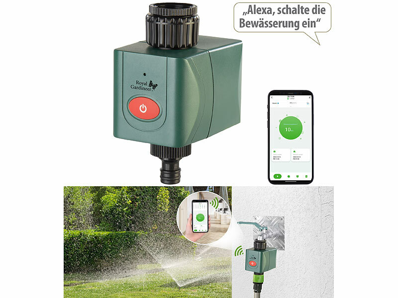 Royal Gardineer WLAN-Bewässerungscomputer BWC-610 mit Ventil, App-Wetterdatenabgleich, www.pearl.de (Die Bildrechte liegen bei dem Verfasser der Mitteilung.) Royal Gardineer WLAN-Bewässerungscomputer BWC-610 mit Ventil, App-Wetterdatenabgleich, www.pearl.de (Die Bildrechte liegen bei dem Verfasser der Mitteilung.)