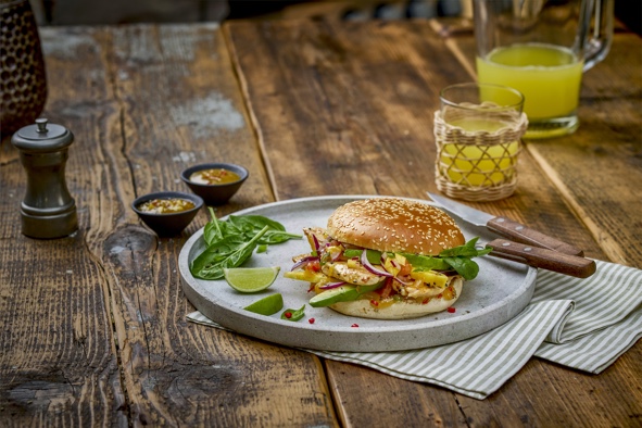Der Better Chicken Burger für frischen, frühlingshaften Genuss.