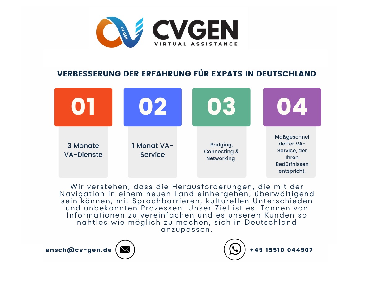 CVGEN Virtuelle Assistenz für Expats in Deutschland CVGEN Virtuelle Assistenz für Expats in Deutschland