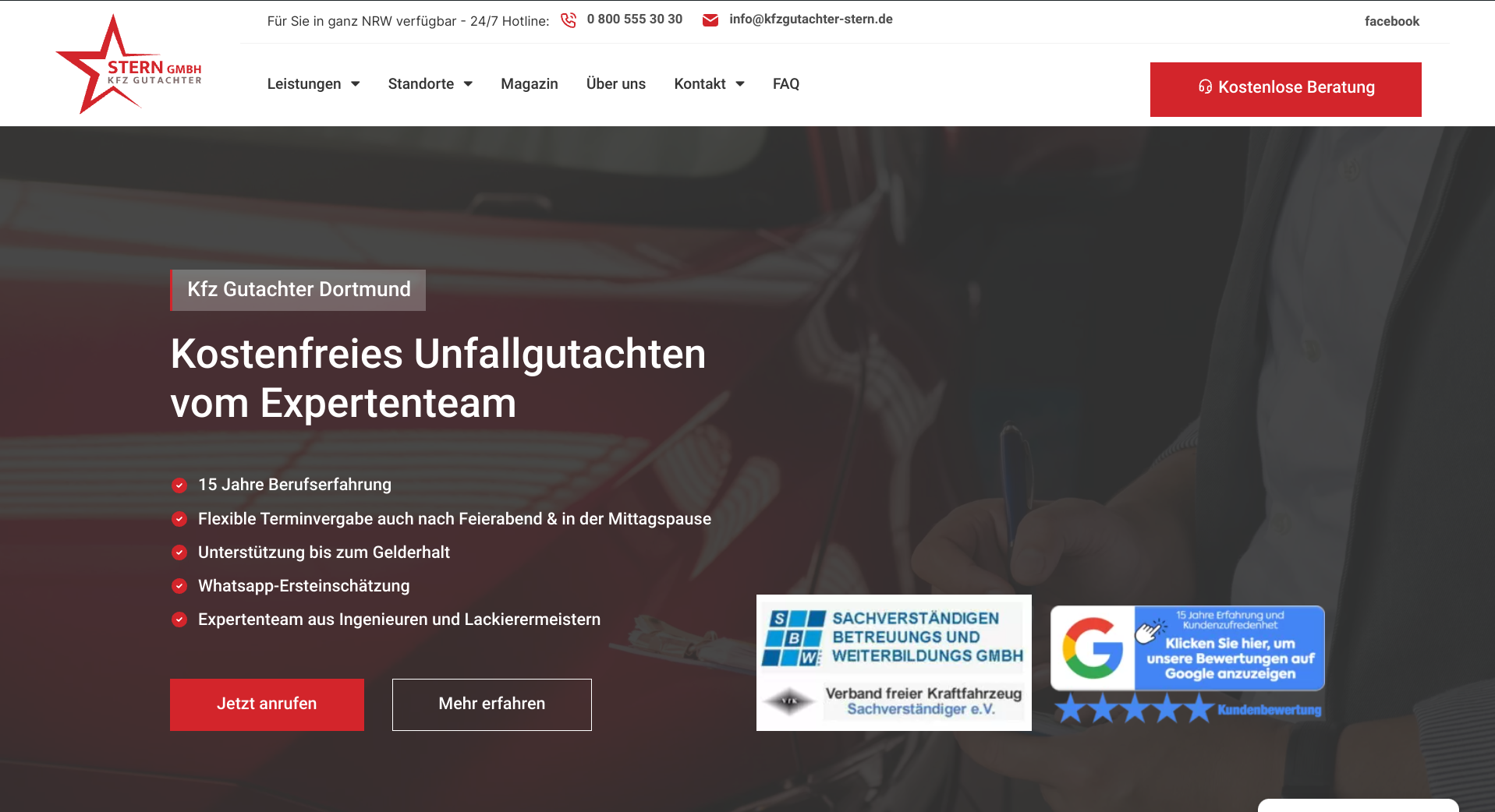 Kfz Gutachter Dortmund - Stern GmbH - Ingenieurbüro für Fahrzeugtechnik Dortmund Innenstadt