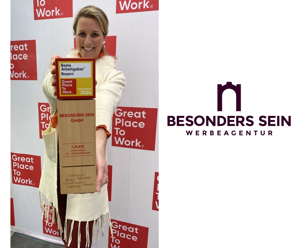 Daniela Köhler, Geschäftsführerin von BESONDERS SEIN, auf der Prämierungsveranstaltung in München (Die Bildrechte liegen bei dem Verfasser der Mitteilung.) Daniela Köhler, Geschäftsführerin von BESONDERS SEIN, auf der Prämierungsveranstaltung in München (Die Bildrechte liegen bei dem Verfasser der Mitteilung.)