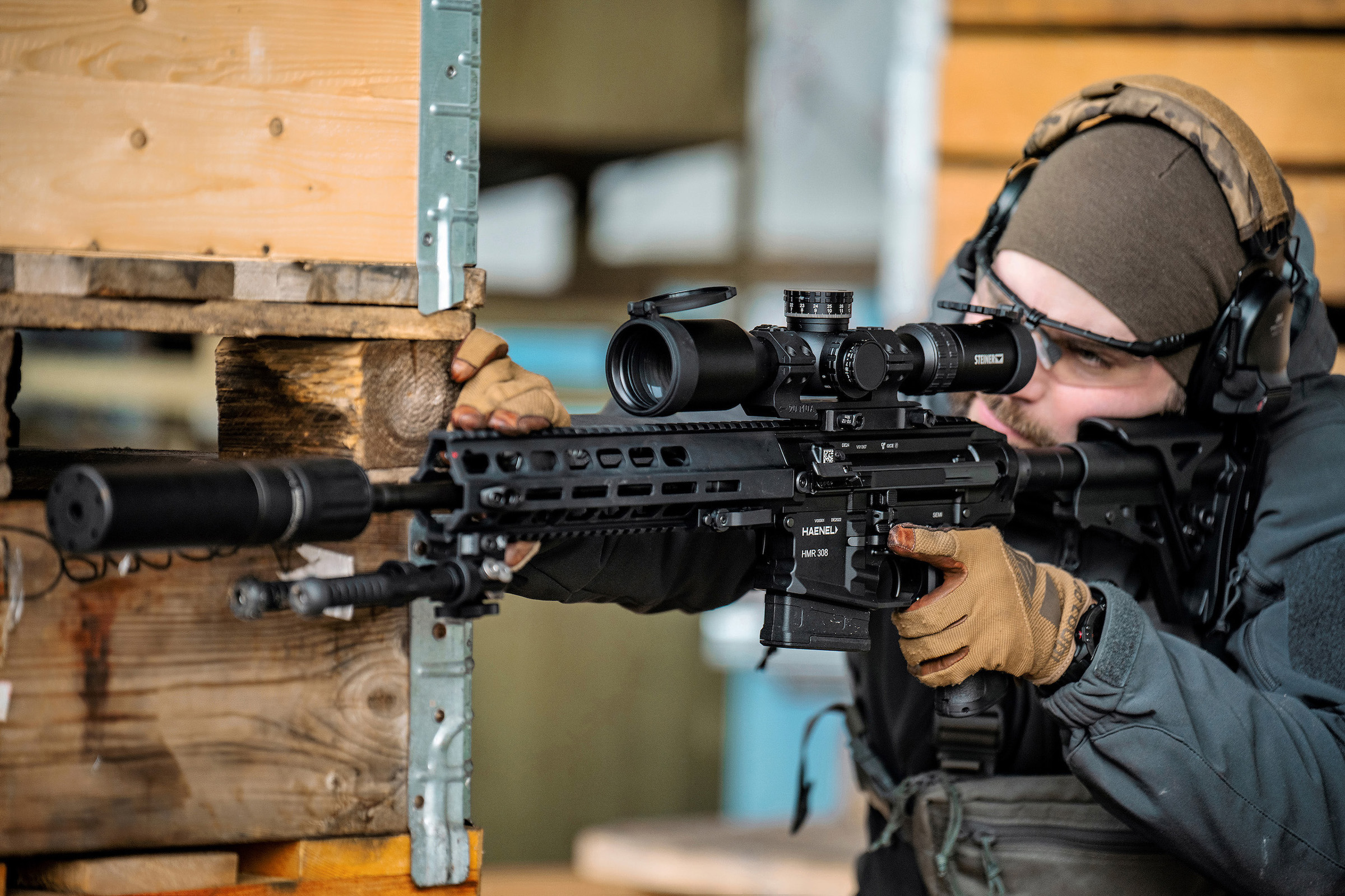 Selbstladebüchse für Präzisionsschützen: Die neue HMR„Marksman“von Haenel. (Bildquelle: @Alexander Ahrenholdt) Selbstladebüchse für Präzisionsschützen: Die neue HMR„Marksman“von Haenel. (Bildquelle: @Alexander Ahrenholdt)