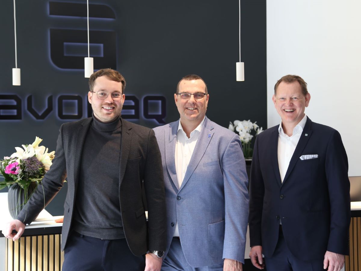 V. l. n. r: Ronny Stein (avodaq AG), Roland Lunck, (Five9), Andreas Kusch (avodaq AG) (© avodaq AG)