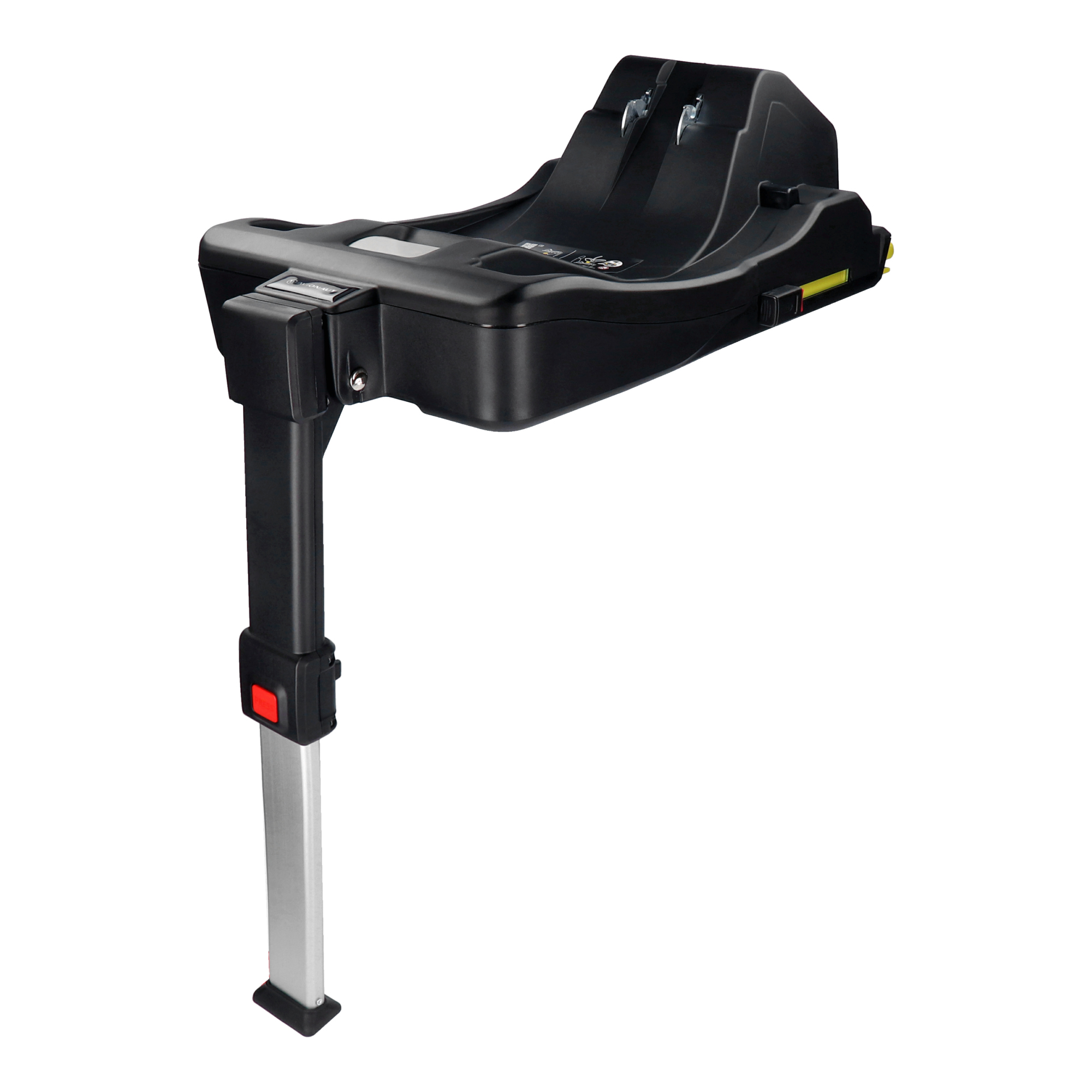 Dock 2 von AVIONAUT wird mit Isofix und extra langem Stabilisationsfuß installiert. Dock 2 von AVIONAUT wird mit Isofix und extra langem Stabilisationsfuß installiert.