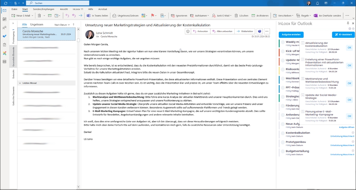 InLoox KI-Assistent (Die Bildrechte liegen bei dem Verfasser der Mitteilung.) InLoox KI-Assistent (Die Bildrechte liegen bei dem Verfasser der Mitteilung.)