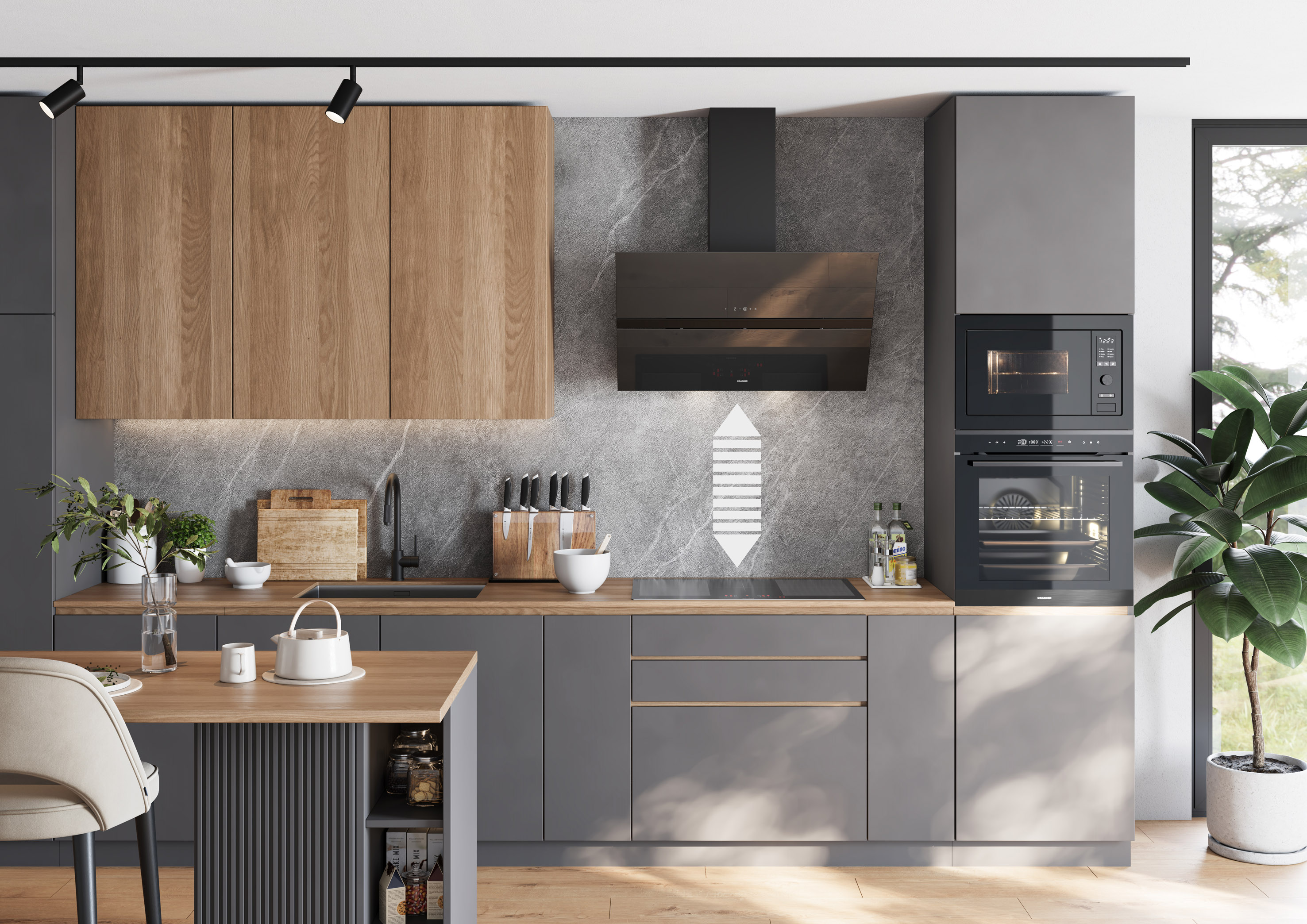 Die innovative Automatiksteuerung schaltet Kochfeld und Dunstabzugshaube gleichzeitig ein (Die Bildrechte liegen bei dem Verfasser der Mitteilung.) Die innovative Automatiksteuerung schaltet Kochfeld und Dunstabzugshaube gleichzeitig ein (Die Bildrechte liegen bei dem Verfasser der Mitteilung.)