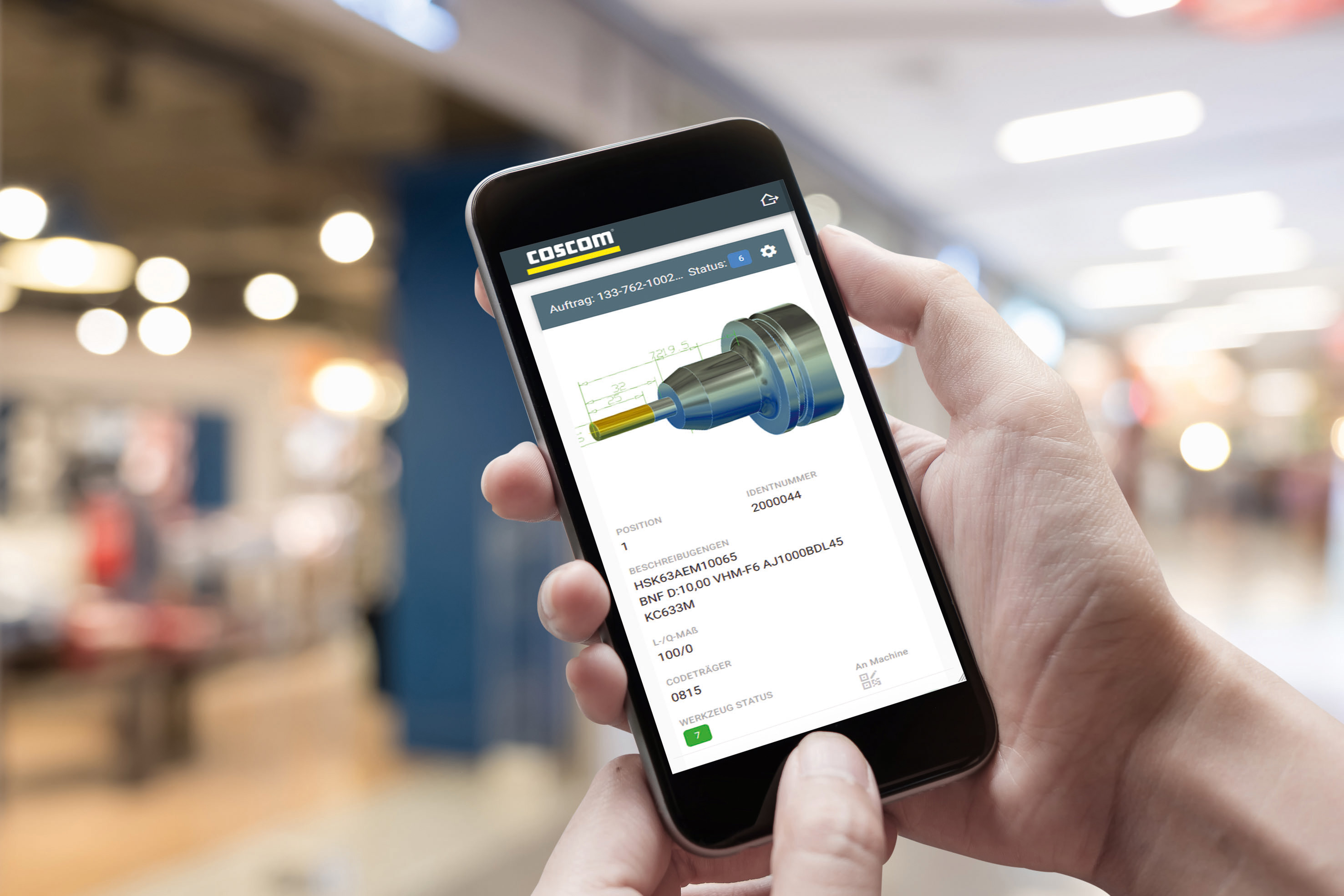 Lagerbuchungen von Betriebsmitteln leicht gemacht: COSCOM Kommissionier-App auf einem Smartphone. (Die Bildrechte liegen bei dem Verfasser der Mitteilung.) Lagerbuchungen von Betriebsmitteln leicht gemacht: COSCOM Kommissionier-App auf einem Smartphone. (Die Bildrechte liegen bei dem Verfasser der Mitteilung.)