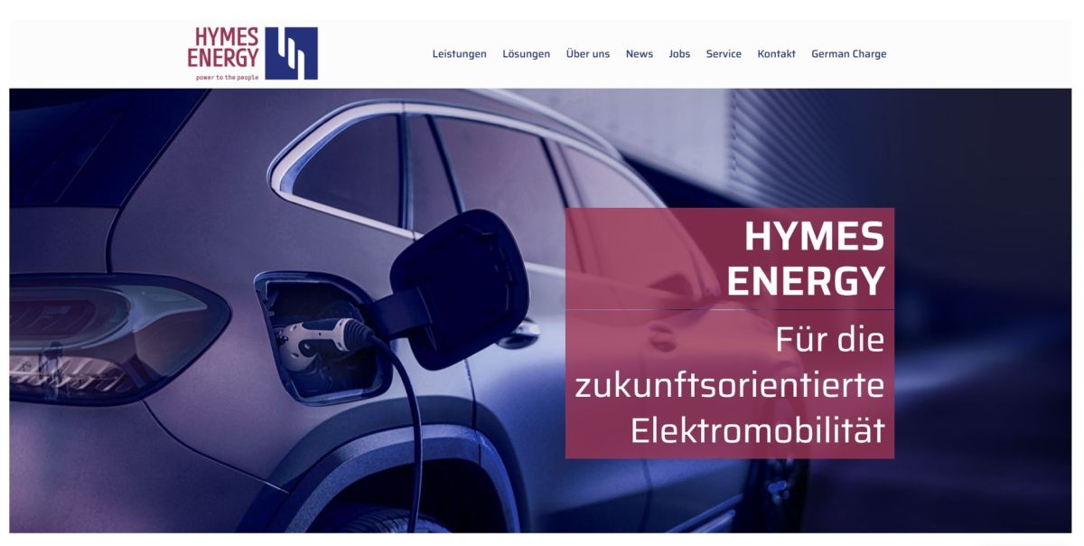 Die neue Homepage von Hymes Energy (© Hymes Energie) Die neue Homepage von Hymes Energy (© Hymes Energie)