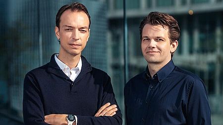 Dr. Gandolf Finke und Dr. Jan Simon Raue, Mika-Gründer und Geschäftsführer (credit: Viktor Strasse)