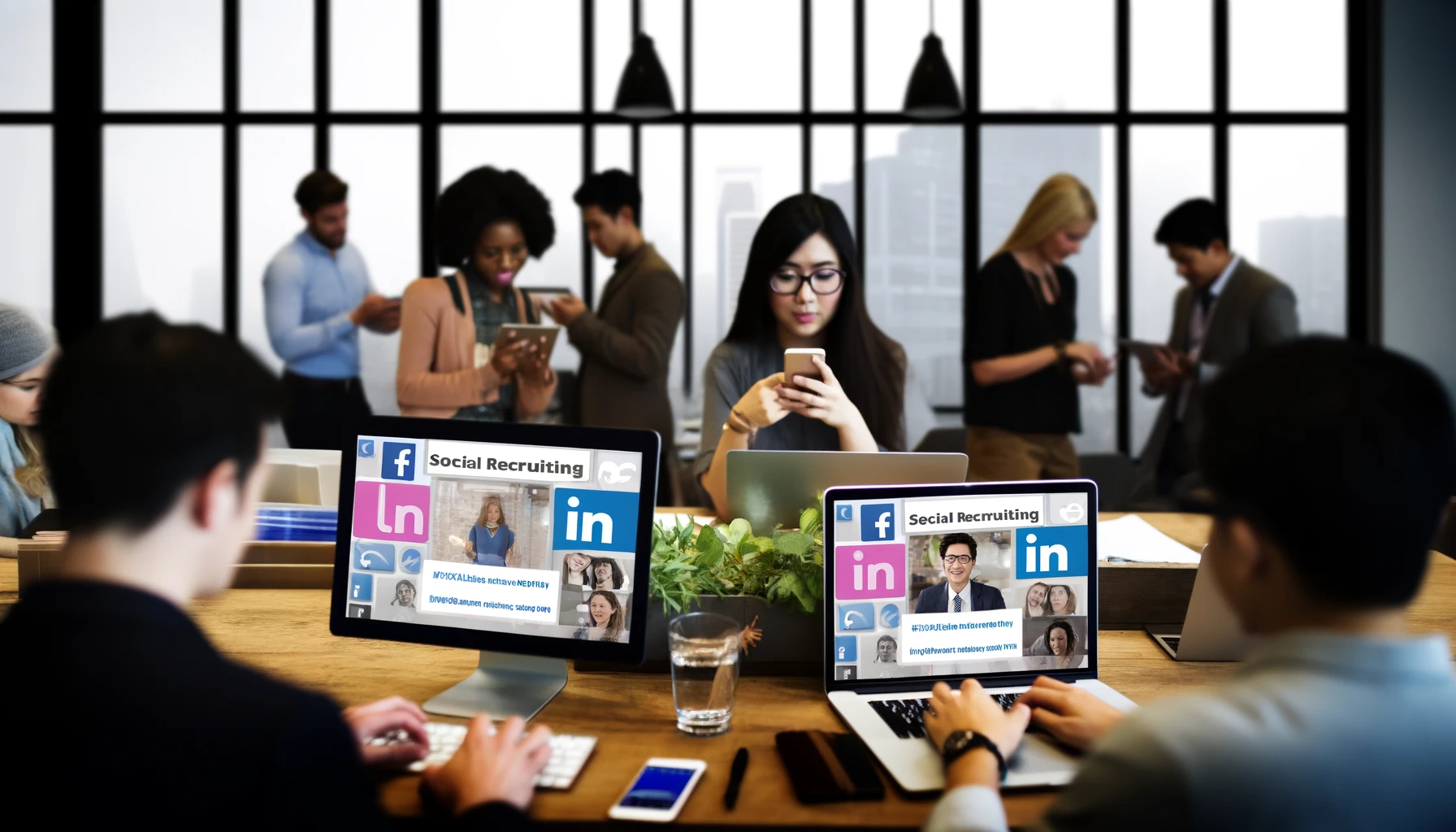 Social Recruiting spielt eine zentrale Rolle bei der Rekrutierung der Gen Z | Bild: Dall-E (Die Bildrechte liegen bei dem Verfasser der Mitteilung.) Social Recruiting spielt eine zentrale Rolle bei der Rekrutierung der Gen Z | Bild: Dall-E (Die Bildrechte liegen bei dem Verfasser der Mitteilung.)
