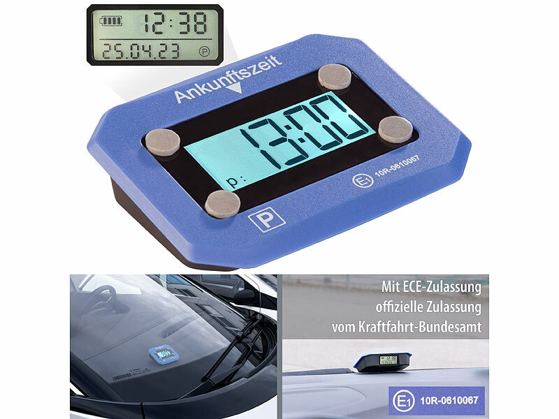 Lescars Kompakte, digitale e-Parkscheibe, ECE-Zulassung, Erschütterungssensor, www.pearl.de (Die Bildrechte liegen bei dem Verfasser der Mitteilung.) Lescars Kompakte, digitale e-Parkscheibe, ECE-Zulassung, Erschütterungssensor, www.pearl.de (Die Bildrechte liegen bei dem Verfasser der Mitteilung.)