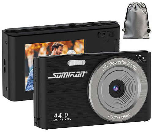Somikon Digitale Foto-Kompaktkamera, interpolierte 4K-Auflösung, Sony-Sensor, 44 MP, www.pearl.de (Die Bildrechte liegen bei dem Verfasser der Mitteilung.) Somikon Digitale Foto-Kompaktkamera, interpolierte 4K-Auflösung, Sony-Sensor, 44 MP, www.pearl.de (Die Bildrechte liegen bei dem Verfasser der Mitteilung.)
