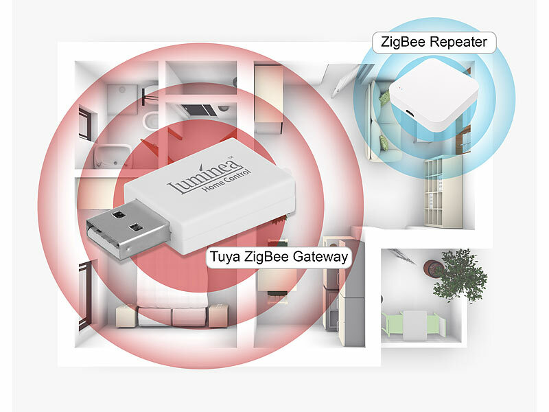 Luminea Home Control ZigBee-Signalverstärker, erweitert Reichweite von ELESION-Geräten, www.pearl.de (Die Bildrechte liegen bei dem Verfasser der Mitteilung.)