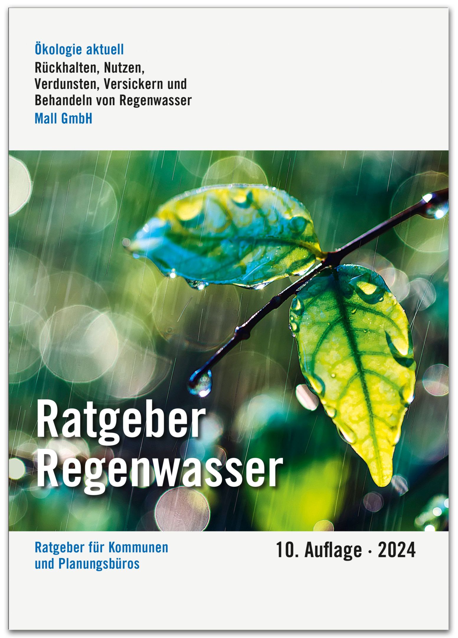 Die 10. Auflage des Ratgebers Regenwasser von Mall zeigt wieder einen Querschnitt aktueller Themen. (Die Bildrechte liegen bei dem Verfasser der Mitteilung.)