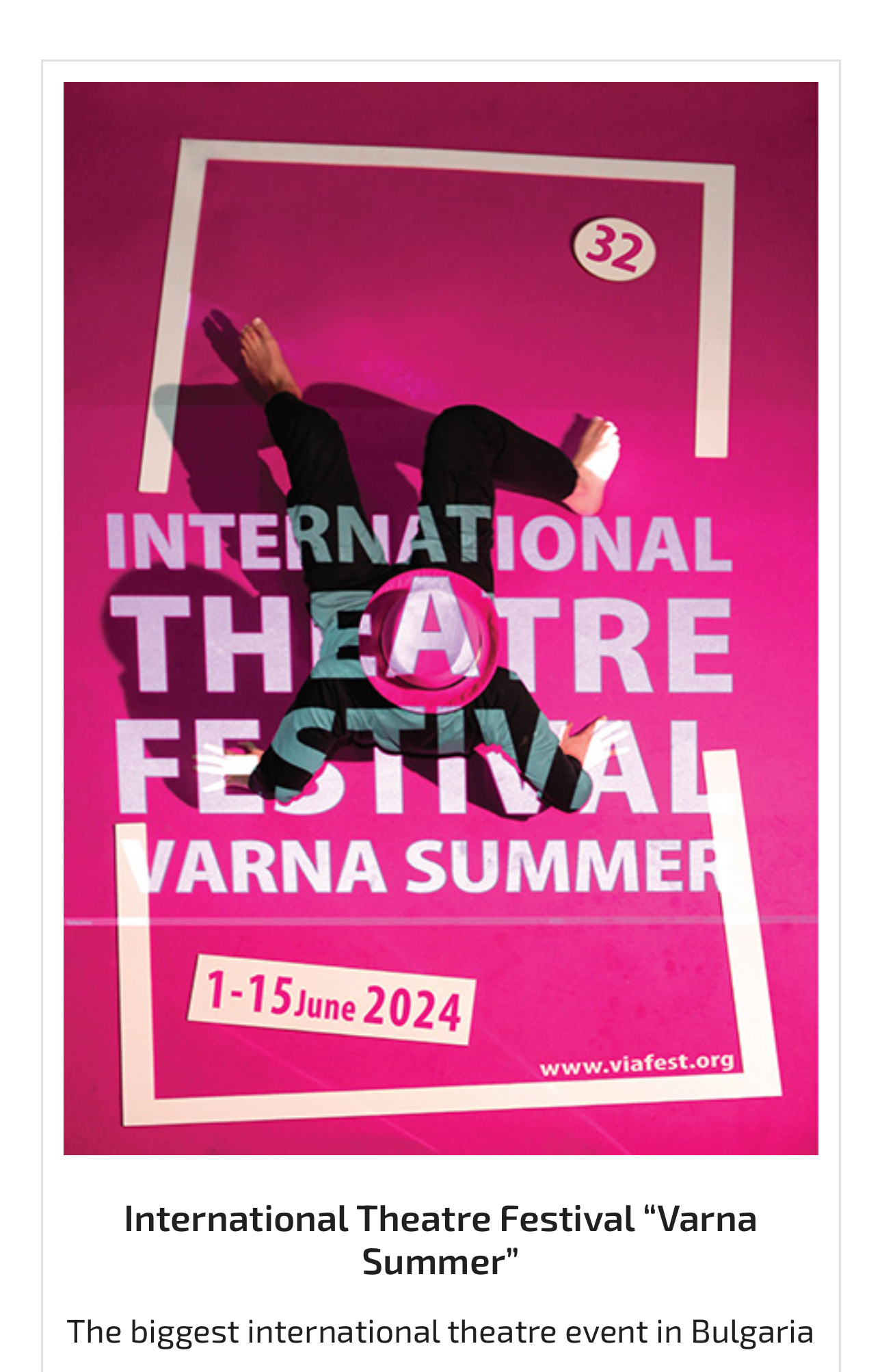 International Theatre Festival VARNA SUMMER, Bulgarien 2024