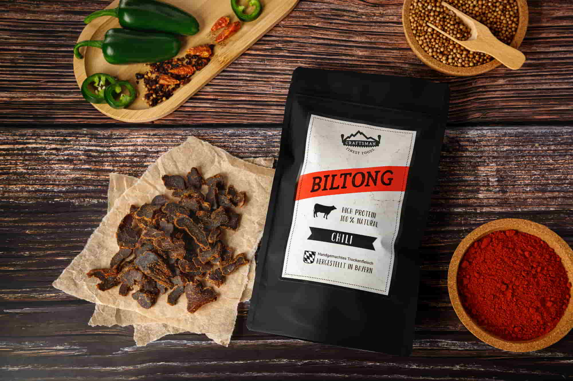 Biltong Trockenfleisch von Craftsman Foods