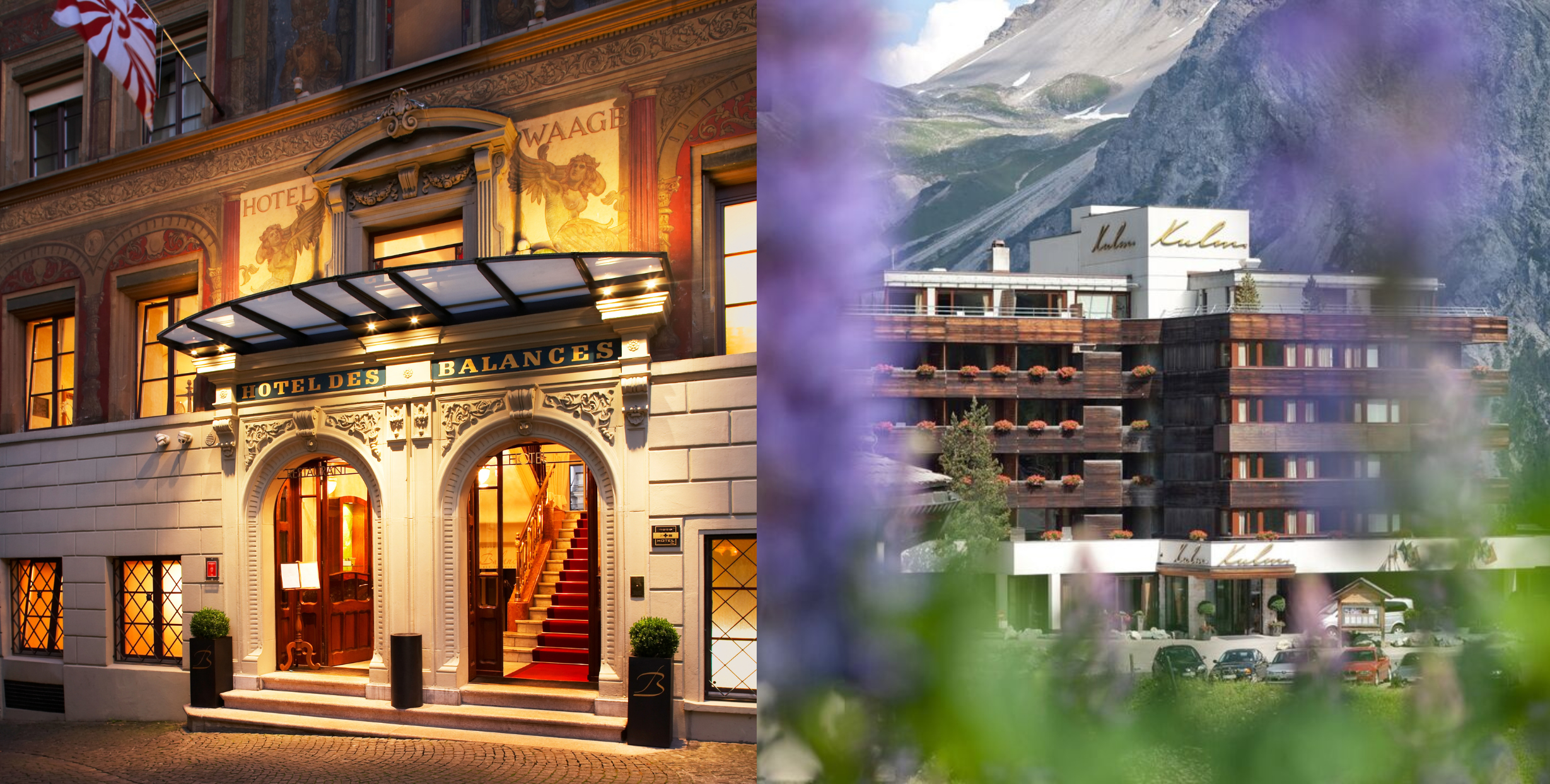 Hotel des Balances und Arosa Kulm Hotel & Alpin Spa.