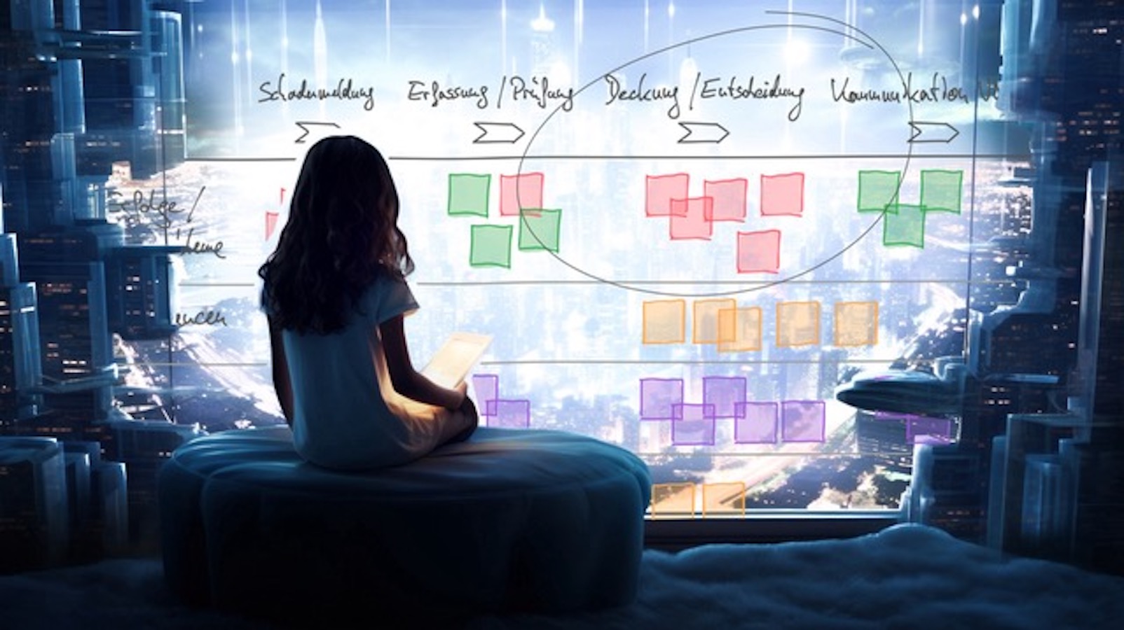 Eine kreative Darstellung, wie User Scenarios die Zukunft der IT-Projekte visuell gestalten. Eine kreative Darstellung, wie User Scenarios die Zukunft der IT-Projekte visuell gestalten.