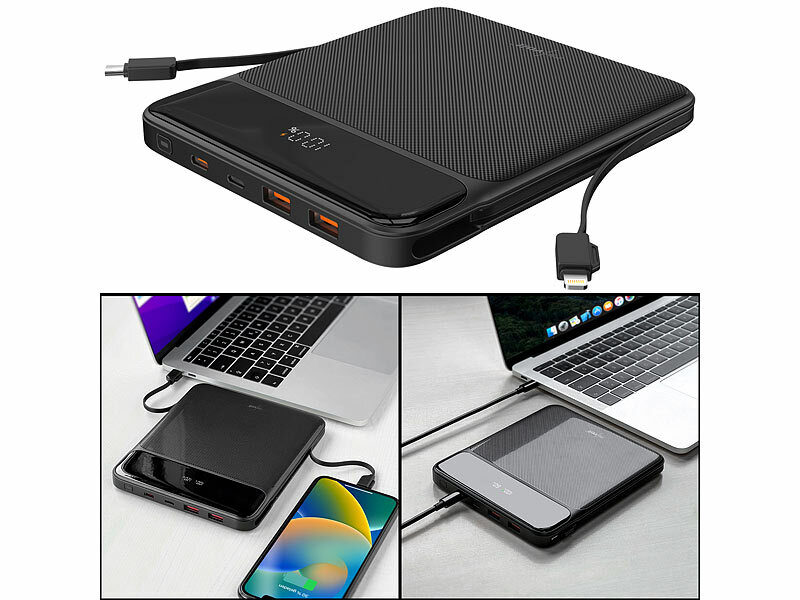 revolt Ultra-Slim-Powerbank PB-410, 120 Watt, 20.000 mAh (Die Bildrechte liegen bei dem Verfasser der Mitteilung.) revolt Ultra-Slim-Powerbank PB-410, 120 Watt, 20.000 mAh (Die Bildrechte liegen bei dem Verfasser der Mitteilung.)