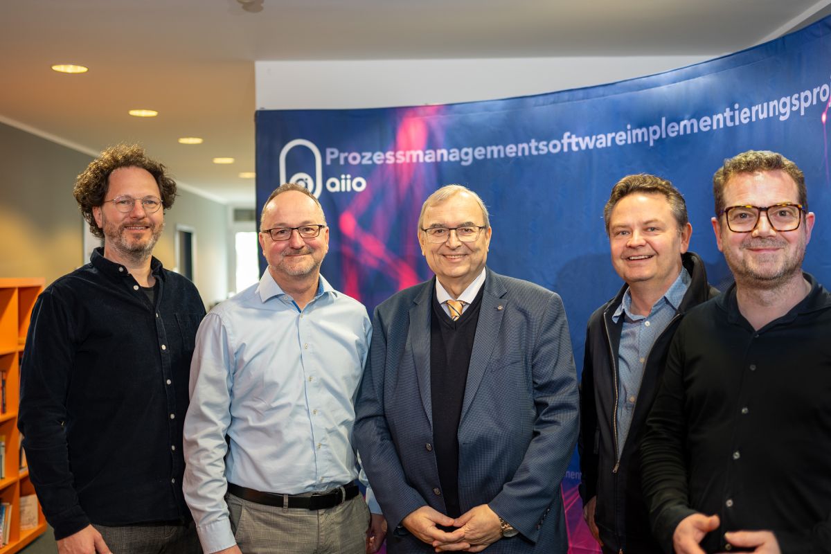 Lars Bendler, Knut Köchli (aiio), Dr. Hans-Peter Opitz (APRICUM CAPITAL) Dr. Christian Graup Jobst von Heintze (beide aiio) Lars Bendler, Knut Köchli (aiio), Dr. Hans-Peter Opitz (APRICUM CAPITAL) Dr. Christian Graup Jobst von Heintze (beide aiio)