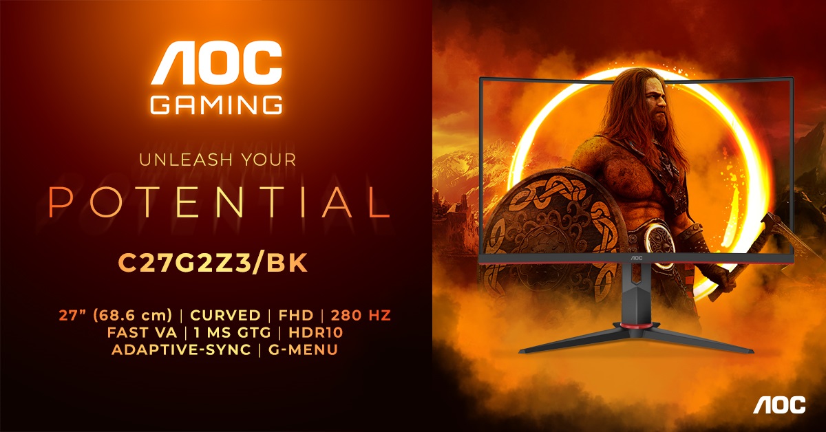Der AOC GAMING C27G2Z3/BK ist eine exzellente Wahl für Rennen, Simulationen und rasante Wettkämpfe. (Die Bildrechte liegen bei dem Verfasser der Mitteilung.)