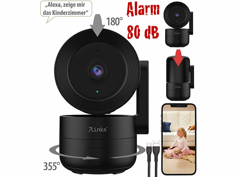 7links WLAN-2K-Überwachungskamera IPC-485.track (Die Bildrechte liegen bei dem Verfasser der Mitteilung.) 7links WLAN-2K-Überwachungskamera IPC-485.track (Die Bildrechte liegen bei dem Verfasser der Mitteilung.)