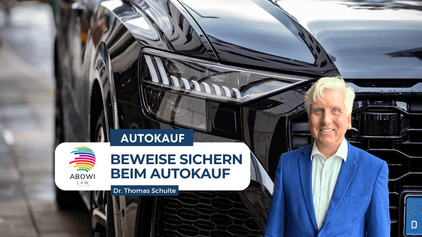 ABOWI LAW - Beweise sichern beim Autokauf (Die Bildrechte liegen bei dem Verfasser der Mitteilung.)
