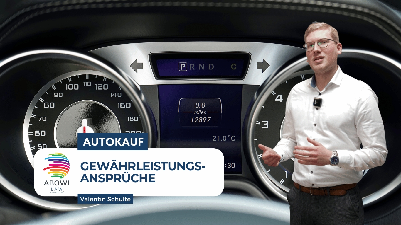 Gewa?hrleistungsanspru?che beim Autokauf - ABOWI Law (Die Bildrechte liegen bei dem Verfasser der Mitteilung.)