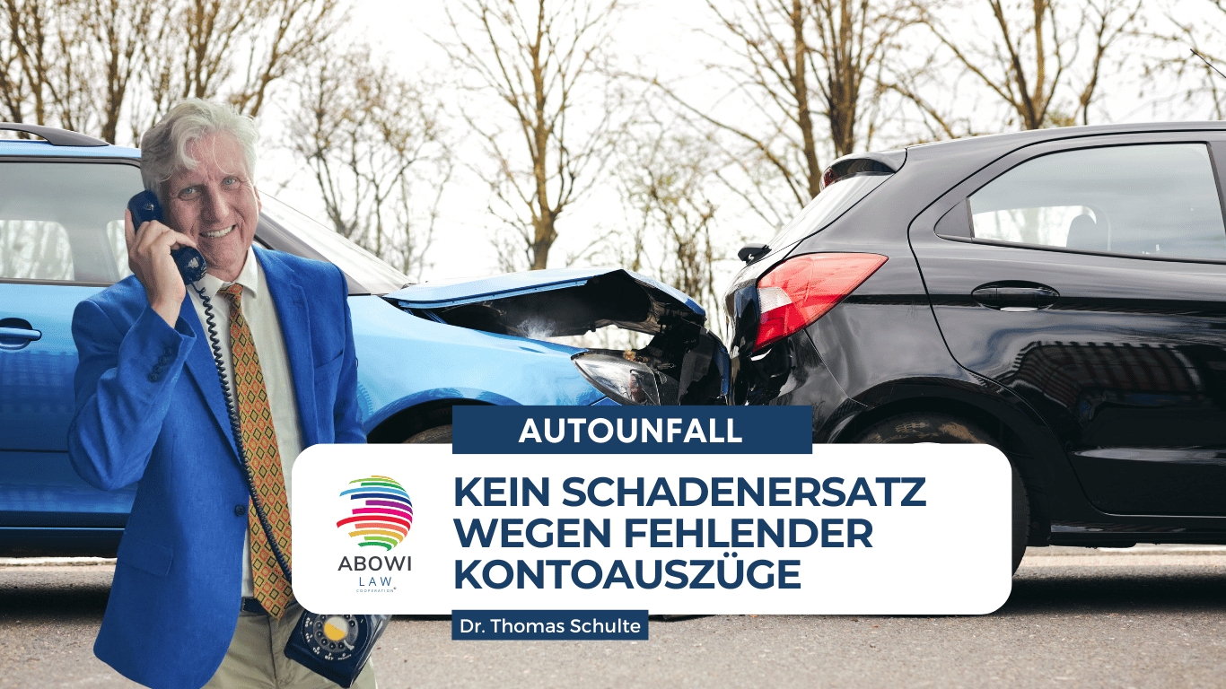Schadenersatz nach Autounfall - ABOWI Law (Die Bildrechte liegen bei dem Verfasser der Mitteilung.)