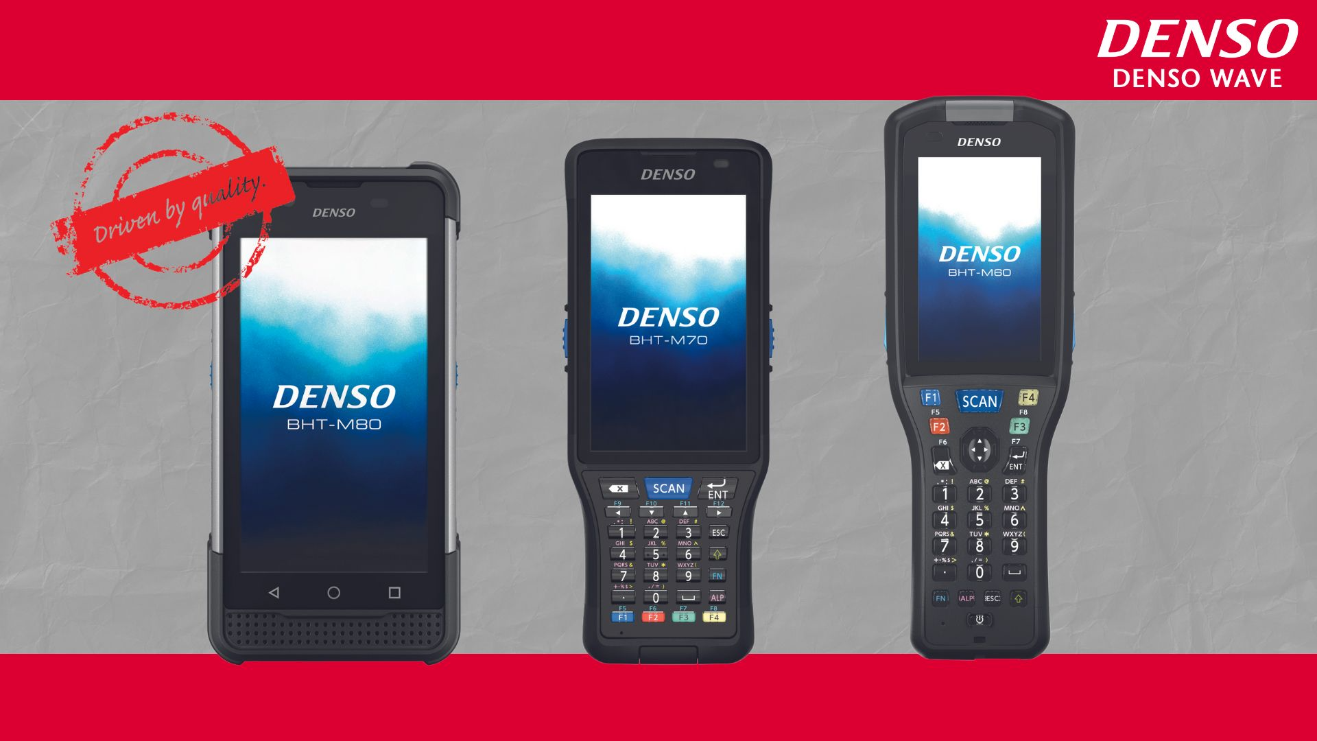 Mit seiner Breite an Auto-ID-Produkten wird DENSO, Teil der Toyota Gruppe, die für Kunden entstehende Lücke am Markt schließen. Mit seiner Breite an Auto-ID-Produkten wird DENSO, Teil der Toyota Gruppe, die für Kunden entstehende Lücke am Markt schließen.