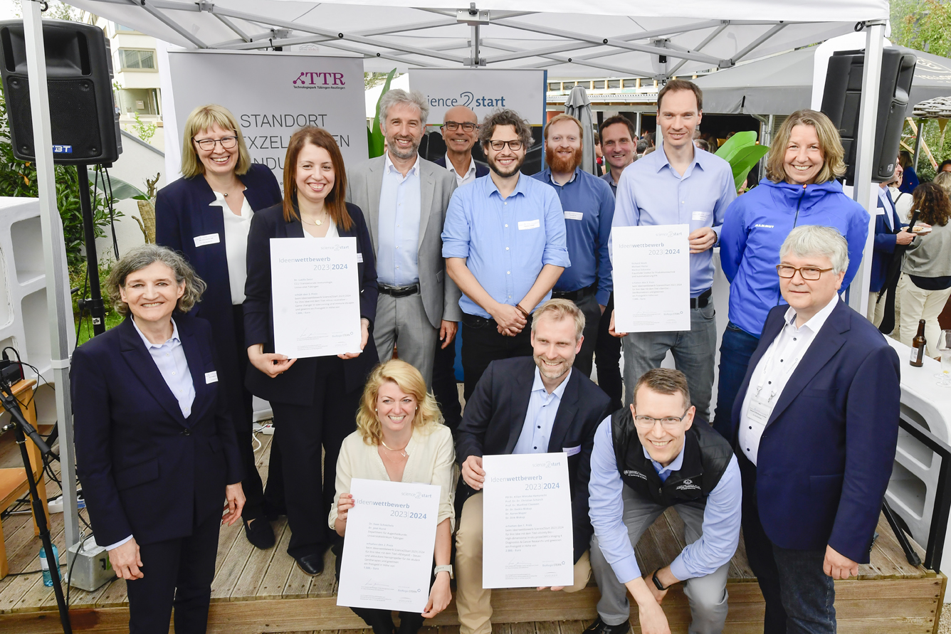 Die Preisträger des Science2Start-Ideenwettbewerbs 2024 (Bildquelle: KD Busch/BioRegio STERN) Die Preisträger des Science2Start-Ideenwettbewerbs 2024 (Bildquelle: KD Busch/BioRegio STERN)