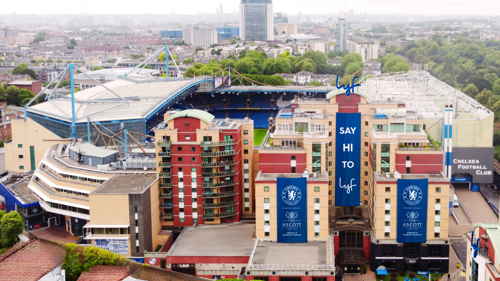 Das Stadionhotel des FC Chelsea wird zum lyf Stamford Bridge. (Die Bildrechte liegen bei dem Verfasser der Mitteilung.) Das Stadionhotel des FC Chelsea wird zum lyf Stamford Bridge. (Die Bildrechte liegen bei dem Verfasser der Mitteilung.)