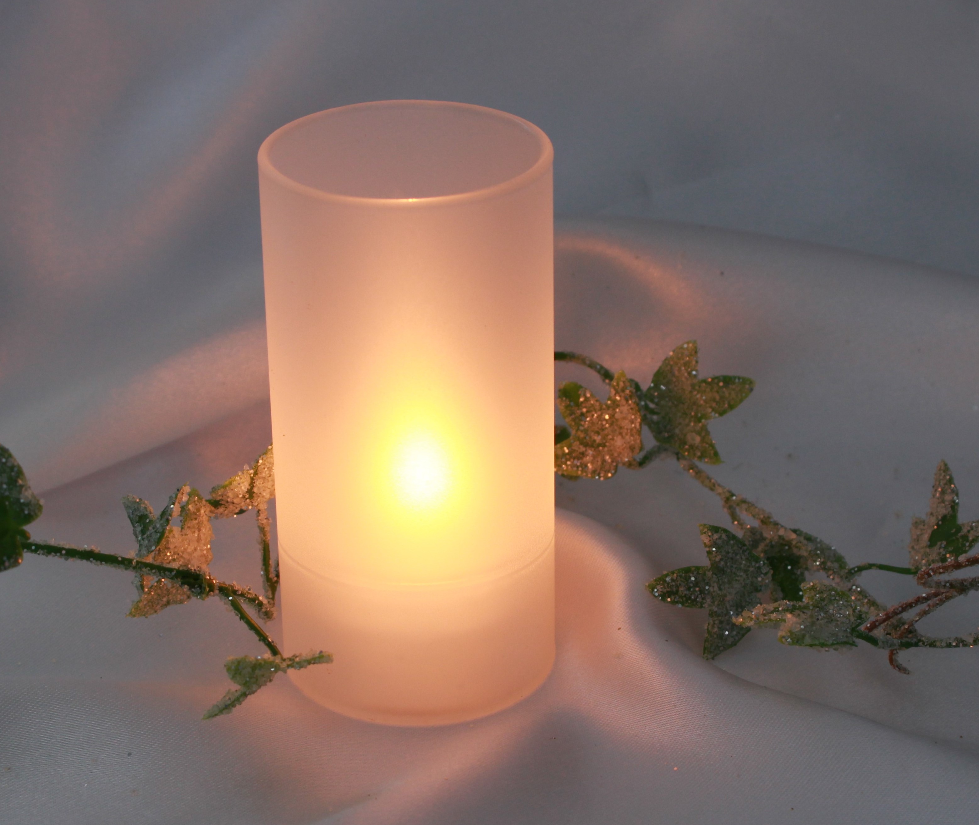 Windlicht, Glaszylinder für Teelichter zur Taufe, Hochzeit - Jola Simer, Dorsten, 13.07.2024