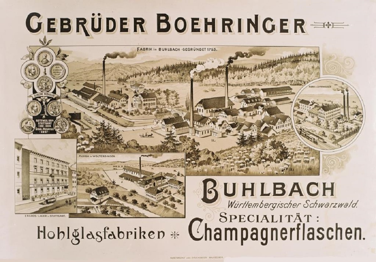 Ansicht der Buhlbacher Glashütte um 1880 (Bildquelle: Bild des Museums der Buhlbacher Glashütte)