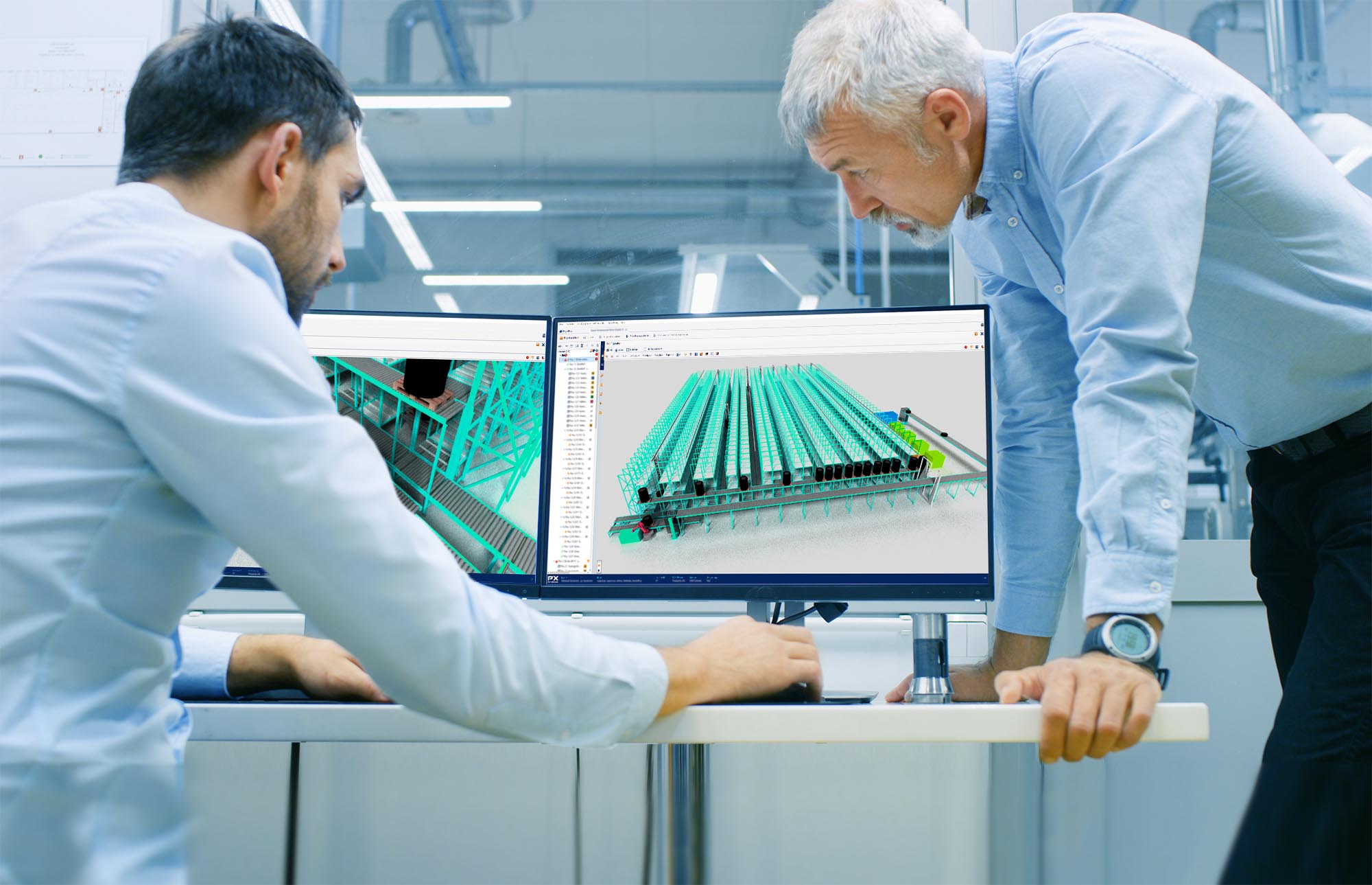 Digitale Zwillinge umfangreicher Anlagen werden aus 3D-Produktkatalogen mit Komponenten konfiguriert (Die Bildrechte liegen bei dem Verfasser der Mitteilung.) Digitale Zwillinge umfangreicher Anlagen werden aus 3D-Produktkatalogen mit Komponenten konfiguriert (Die Bildrechte liegen bei dem Verfasser der Mitteilung.)