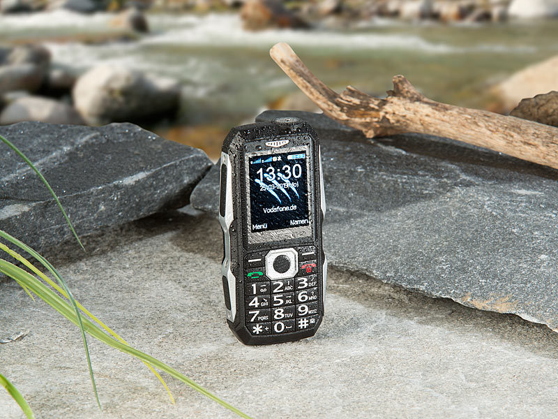 simvalley MOBILE 4G-Outdoor-Handy XT-400, www.pearl.de (Die Bildrechte liegen bei dem Verfasser der Mitteilung.) simvalley MOBILE 4G-Outdoor-Handy XT-400, www.pearl.de (Die Bildrechte liegen bei dem Verfasser der Mitteilung.)