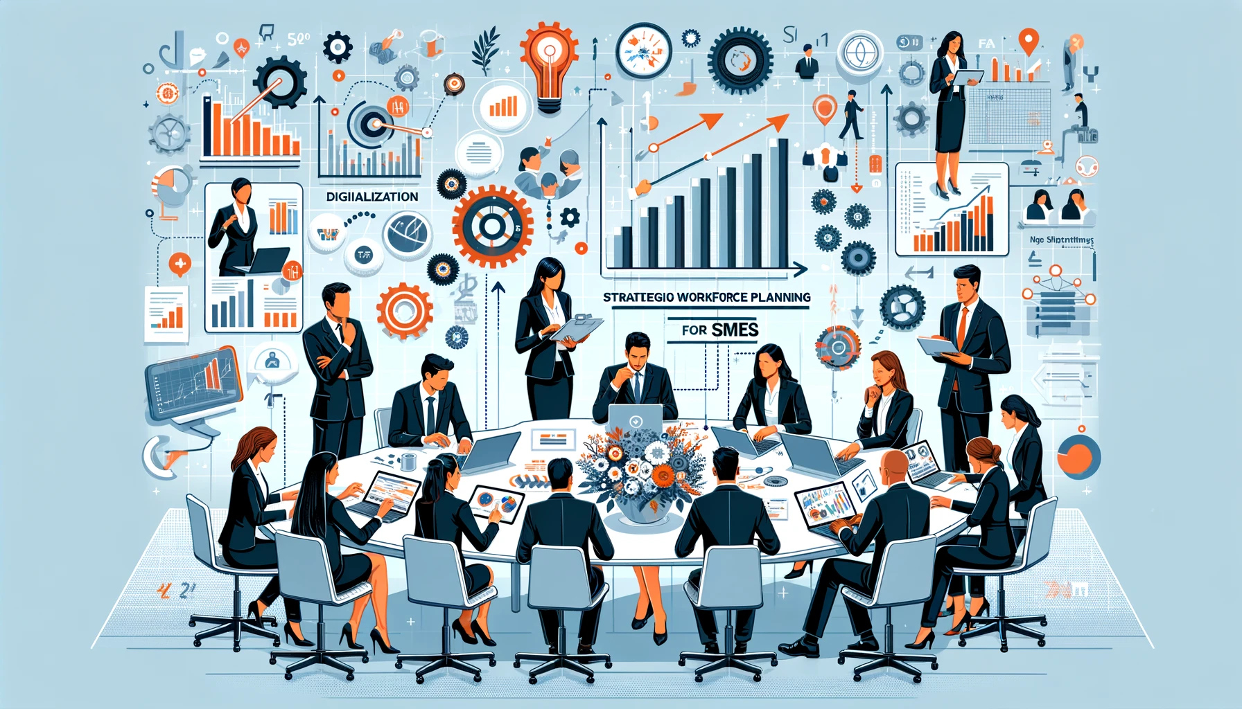 Strategische Personalplanung als Schlüssel für eine erfolgreiche Transformation–Dall-E (Die Bildrechte liegen bei dem Verfasser der Mitteilung.) Strategische Personalplanung als Schlüssel für eine erfolgreiche Transformation–Dall-E (Die Bildrechte liegen bei dem Verfasser der Mitteilung.)