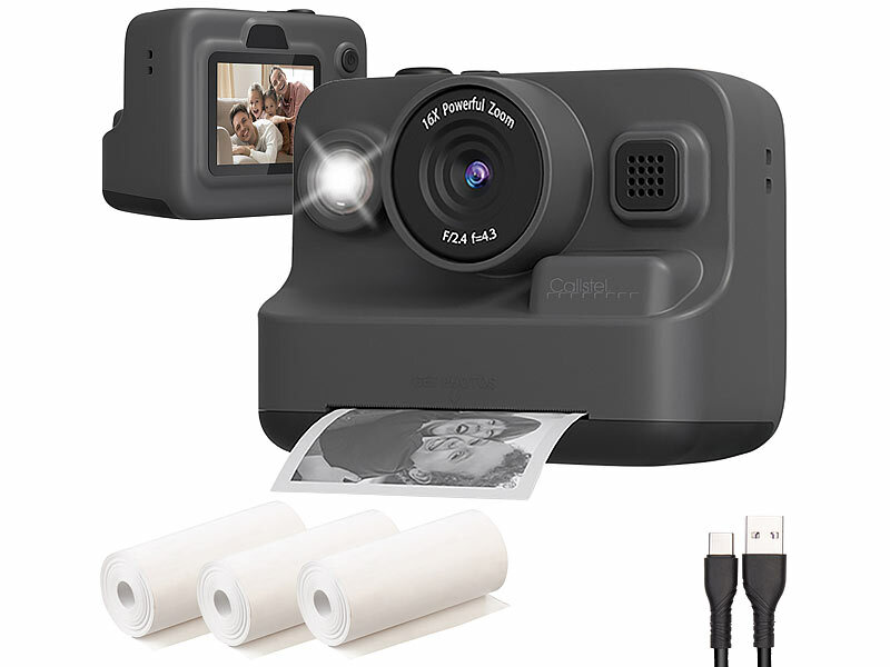 Callstel Full-HD-Sofortbildkamera DV-10.druck mit Thermodrucker (Die Bildrechte liegen bei dem Verfasser der Mitteilung.) Callstel Full-HD-Sofortbildkamera DV-10.druck mit Thermodrucker (Die Bildrechte liegen bei dem Verfasser der Mitteilung.)
